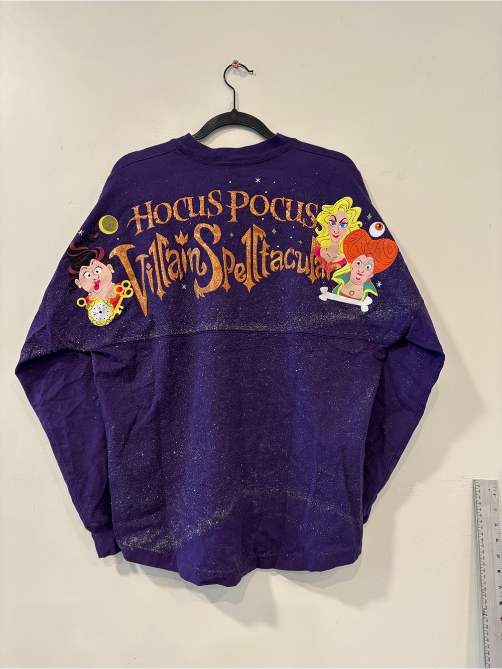 Disney Purple Hocus Pocus Villain Spelltacular Sweatshirt with Orange Accents